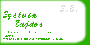 szilvia bujdos business card